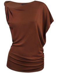 Me & Thee - Lie Low Copper Rib Twisted Shoulder Top - Lyst