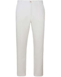 Haris Cotton - Linen Pants With Back Cargo Pockets - Lyst