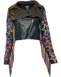 Any Old Iron - Fringetastic Leather Moto Jacket - Lyst
