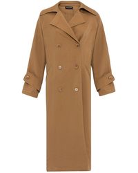 Nocturne - Double Breasted Oversized Trench Coat - Lyst