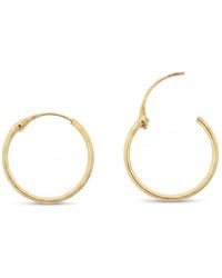 Spero London - 9Ct Solid 14Mm Hoop Earrings - Lyst