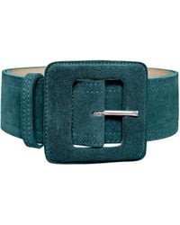 BeltBe - Suede Square Buckle Belt - Lyst
