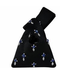 2KStyle - Sapphire Crystal Hand-Embellished Satin Mini Wristlet Pouch - Lyst