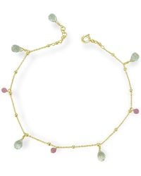 MOUNIR LONDON - Beaded Briolette Anklet - Lyst