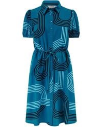 Sugarhill - Salma Mini Shirt Dress, Ocean Racer - Lyst