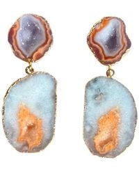 Magpie Rose - Double Nectarine Drop Earrings - Lyst
