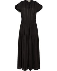Raffya - Candice Flutter Sleeve Jacquard Maxi Dress - Lyst