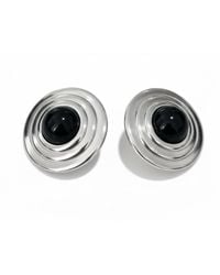 LÁTELITA London - Como Large Round Stud Earrings Onyx - Lyst