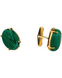 Bounkit - Ryan Cufflinks Malachite - Lyst
