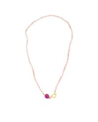 Opium Jewels - Faceted Sapphire Strand With Raw Cut Ruby Clasp - Lyst