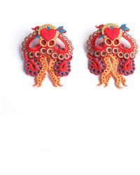 Nana Watanabe - Arrow & Octopus Embroidery Earrings - Lyst