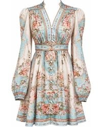 Richa Sharma - Fresh Blooms Floral Linen Tunic Dress - Lyst