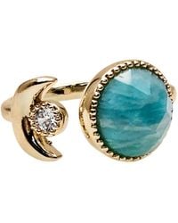 Farra - Amazonite With Zircon Open Ring - Lyst
