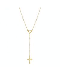 Leni James - The Paloma Pearl Rosary Necklace - Lyst
