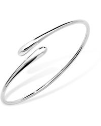 Lucy Quartermaine - Sterling Cross Open Drop Bangle - Lyst