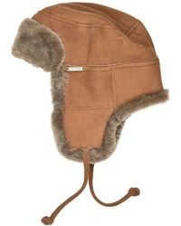 Owen Barry - Sheepskin Trapper Hat Ottoman Tan Garth - Lyst