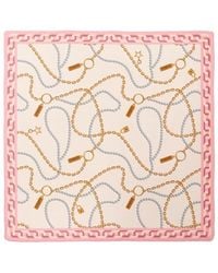 Le Parmentier - Heritage Chain And Pearls Silk Bandana - Lyst