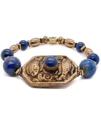 Ebru Jewelry - Vintage Style Nepal Fish & Lapis Bead Lapis Lazuli Beaded Bracelet - Lyst