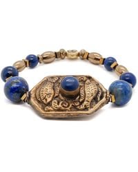Ebru Jewelry - Vintage Style Nepal Fish & Lapis Bead Lapis Lazuli Beaded Bracelet - Lyst