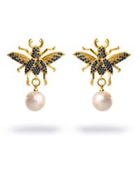 Ebru Jewelry - Queen Bee Sapphire Chunky Earrings - Lyst