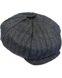 Kinalba - Herringbone Cashmere Baker Boy Cap - Lyst