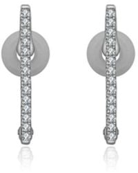 Genevieve Collection - 18K Vertical Line Diamond Ear Cuff - Lyst