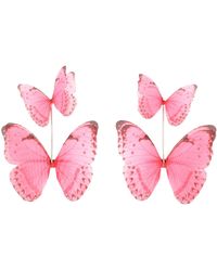 Oana Savu - Hot Silk Butterfly Earrings Sterling Fairy Jewelry - Lyst