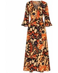 Traffic People - Metamorphosis Butterfly Wing Print Deme Maxi Dress - Lyst