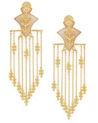 Dhwani Bansal - Serai Chandelier Earrings With Mother Of Pearl - Lyst