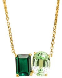 Juvetti - Buchon Necklace Set With Emerald & Sapphire - Lyst