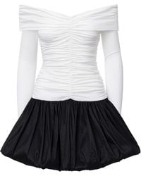 Lita Couture - Off-The-Shoulder Ruched Bubble Mini Dress - Lyst
