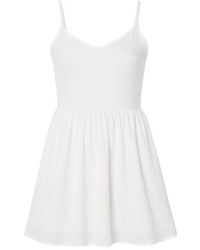Conquista - Sheer Layer Skater Dress - Lyst