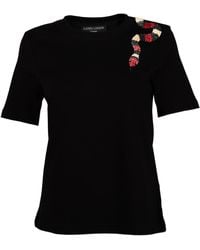 House of Laines London - Laines Couture Embellished Shoulder Snake T-Shirt - Lyst