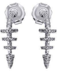 Artisan - Diamond Spike Drop Earrings - Lyst