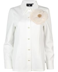 Laines London - Laines Couture Shirt With Embellished Cream Corsage - Lyst