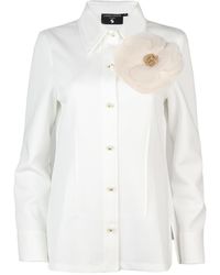 Laines London - Laines Couture Shirt With Embellished Cream Corsage - Lyst