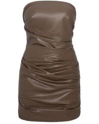 OSCARMORRIS - Neutrals Elle Nude Mini Dress - Lyst