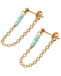 Inari Jewellery - Unity Row Backchain Earring Amazonite Gemstone - Lyst