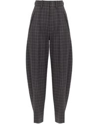 Georgette - Charcoal Grid Tailored Trousers - Lyst