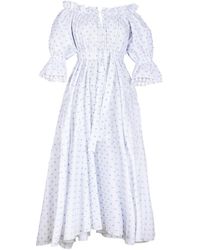 Lisa The Label - Pyjama Baby Doll Dress Spot Cotton - Lyst