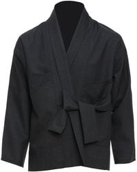 MOE - Checkered Wool Vest Jacket - Lyst