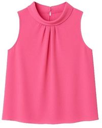 Conquista - Sleeveless Top With Pleat Detail - Lyst