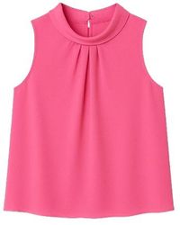 Conquista - Sleeveless Top With Pleat Detail - Lyst