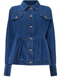 James Lakeland - Peplum Denim Jacket - Lyst
