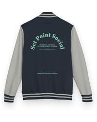 Anchor and Crew - Heather Set Point Social Volleyball Club League Cotton Varsity Letterman - Lyst