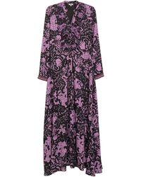 Niza - Long Shirt Dress With Ruffles - Lyst