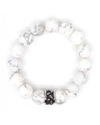 Shar Oke - Howlite & Skulls Beaded Bracelet - Lyst