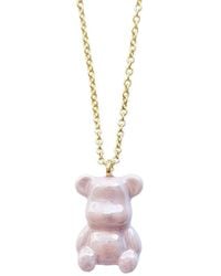 POPORCELAIN - Sweet Porcelain Teddy Bear Necklace, Tone - Lyst