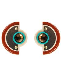 Gissa Bicalho - Acrylic Handmade Earring L Empire Cinnamon - Lyst
