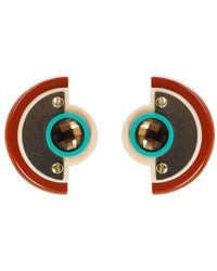 Gissa Bicalho - Acrylic Handmade Earring L Empire Cinnamon - Lyst